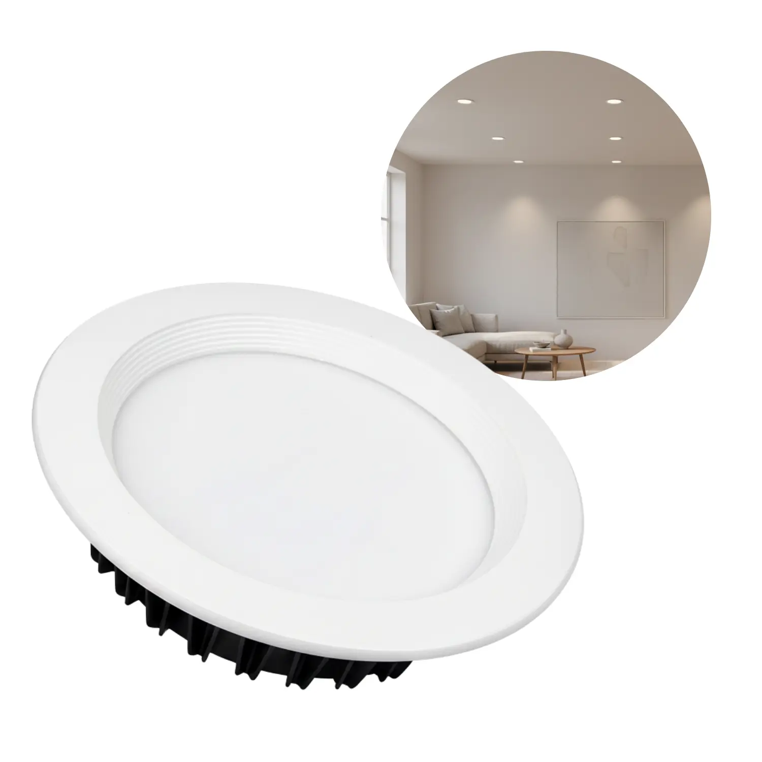 MiBoxer infälld spotlight med låg profil | RGB+CCT | 2000lm | 25W | FUT060 | Vit