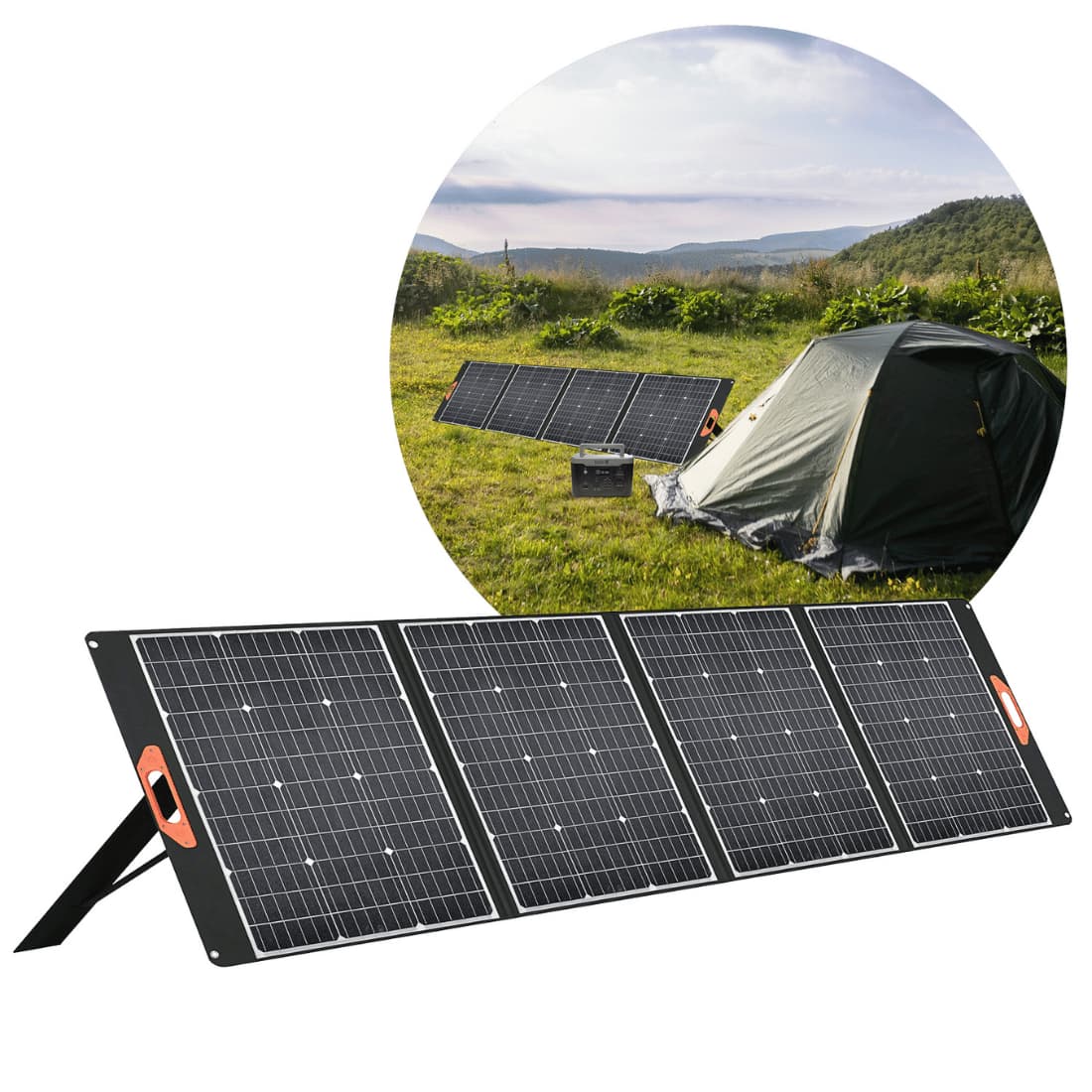 Transportabelt Solcellepanel Sunflash 300W til Udendørsbrug