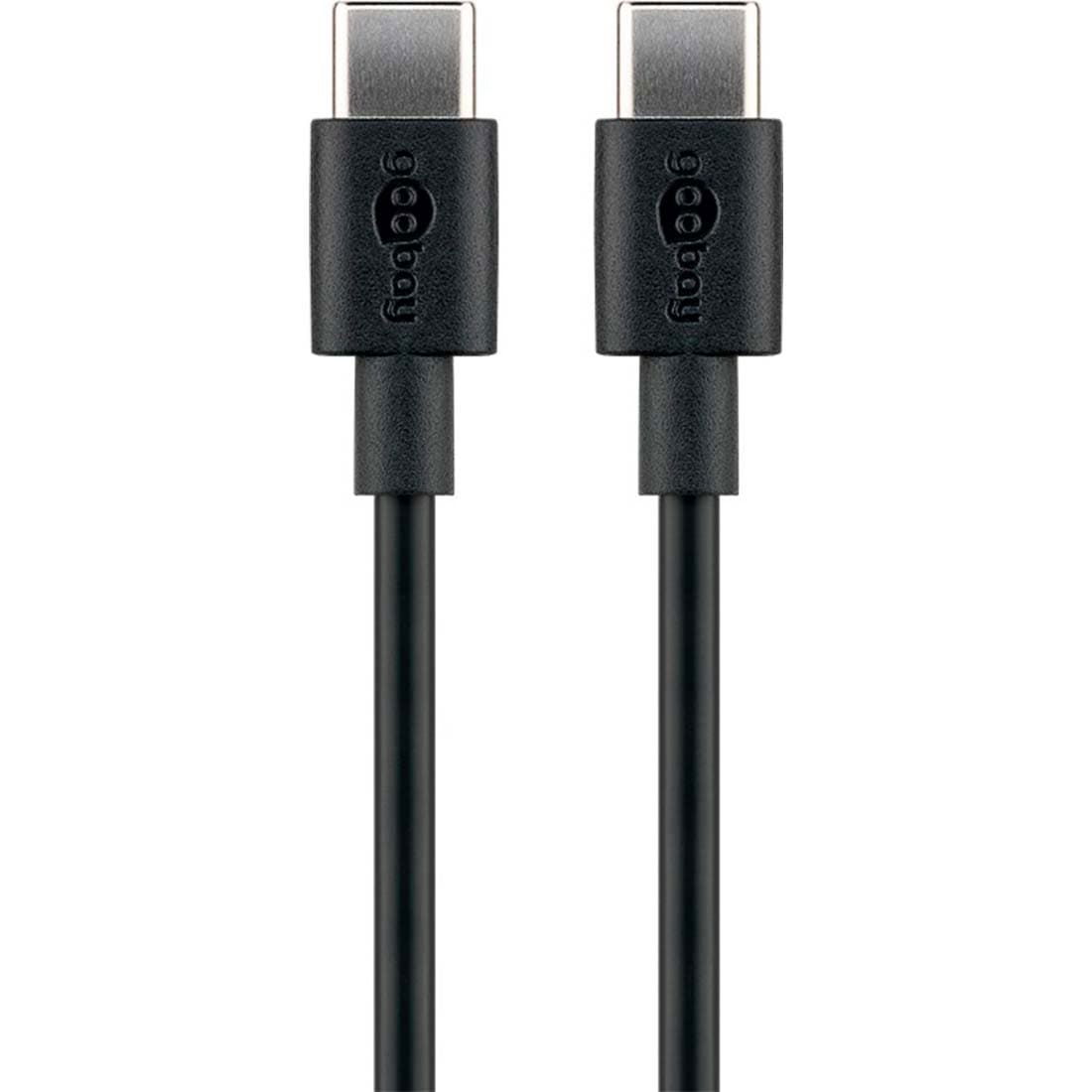 Billede af USB-C Kabel - 3.0A - 2m - Sort - Universal (51243)