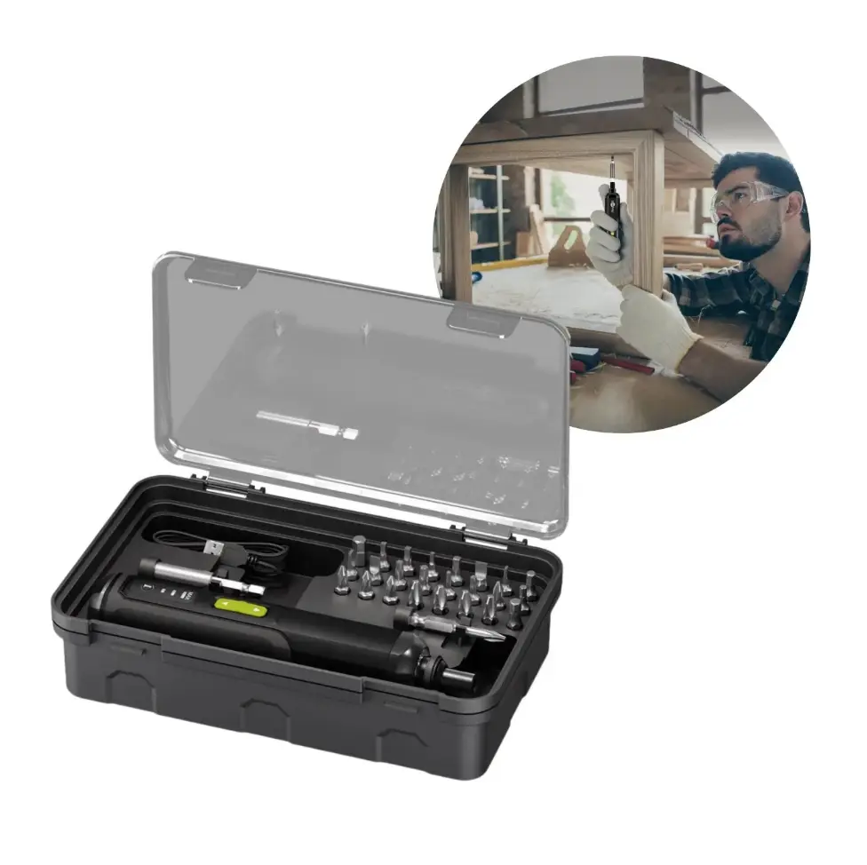 Mini Elektrische Schroevendraaierset | 28 Stuks | Zwart