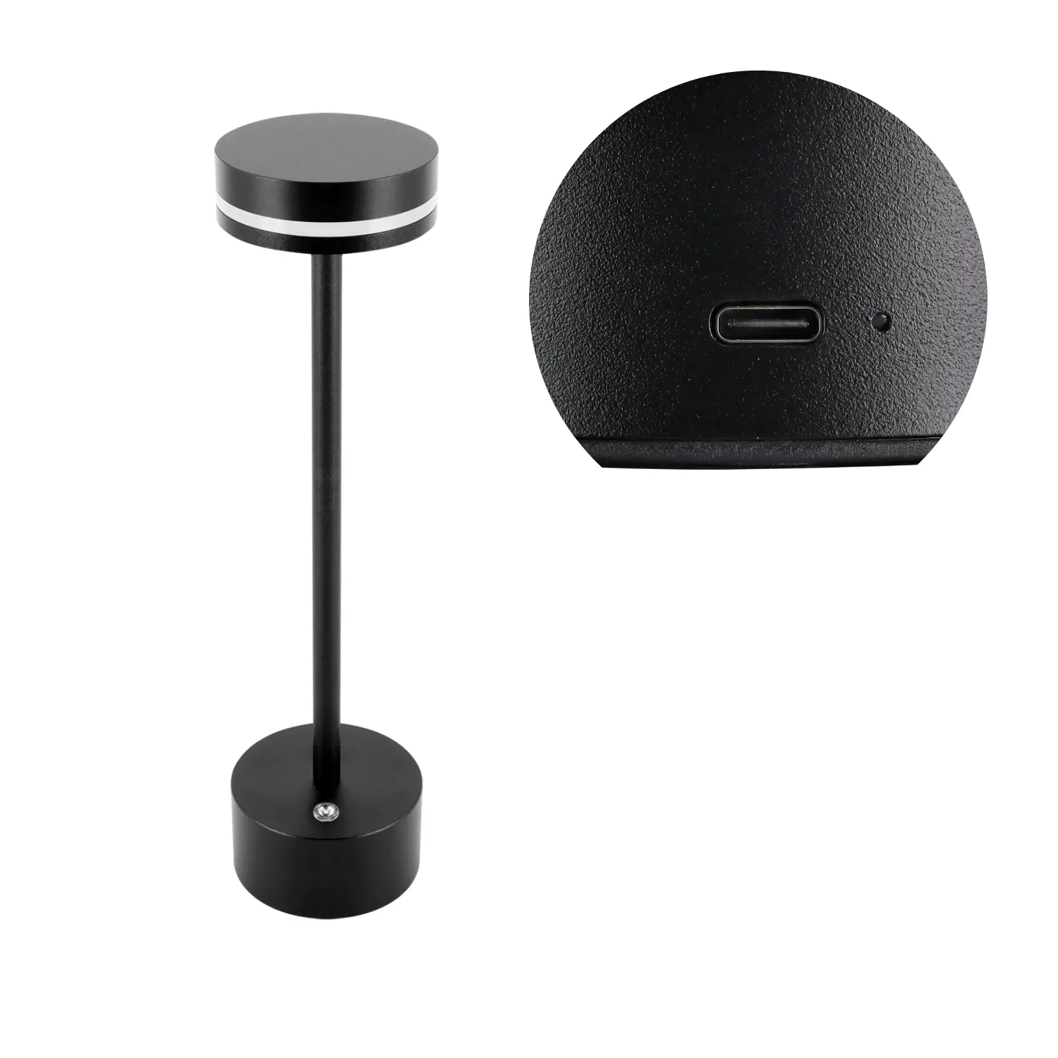 LED Bordslampa | Uppladdningsbar Lampa | Touch | 3CCT | 60 lm | TALIA | Svart