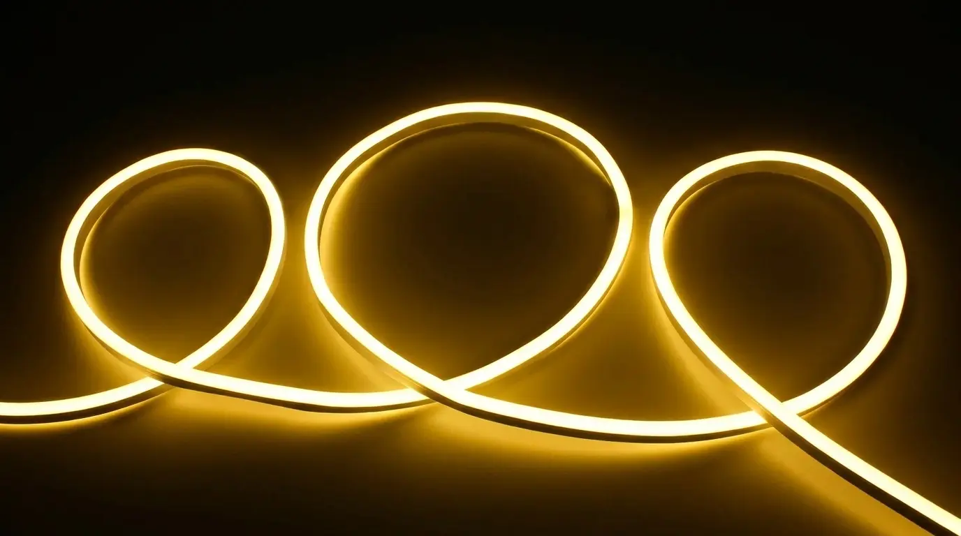 Neon LED Strip 230V | Geel | 300lm/m | 8.5W/m | IP65 | FLEX
