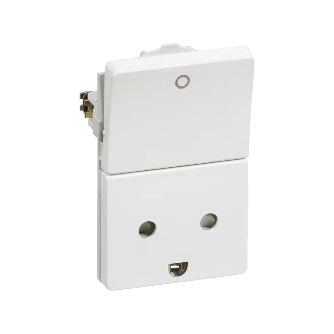 Fuga Sockel M/J 2-polig med strömbrytare | 1,5M | Vit