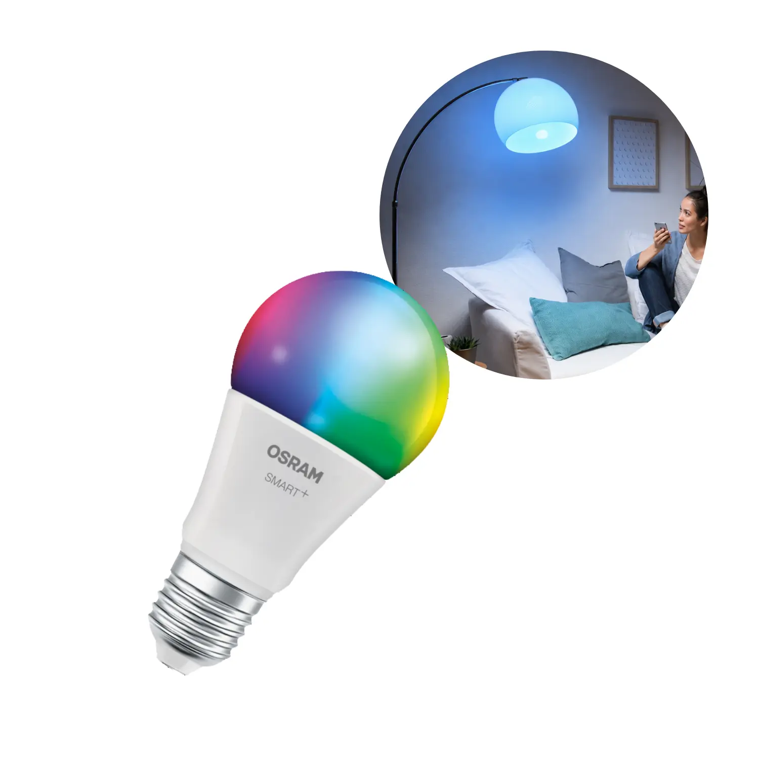 OSRAM Zigbee E27 | RGBW | 9 W | 806 lm | Kompatibel med SMART+ och Philips Hue