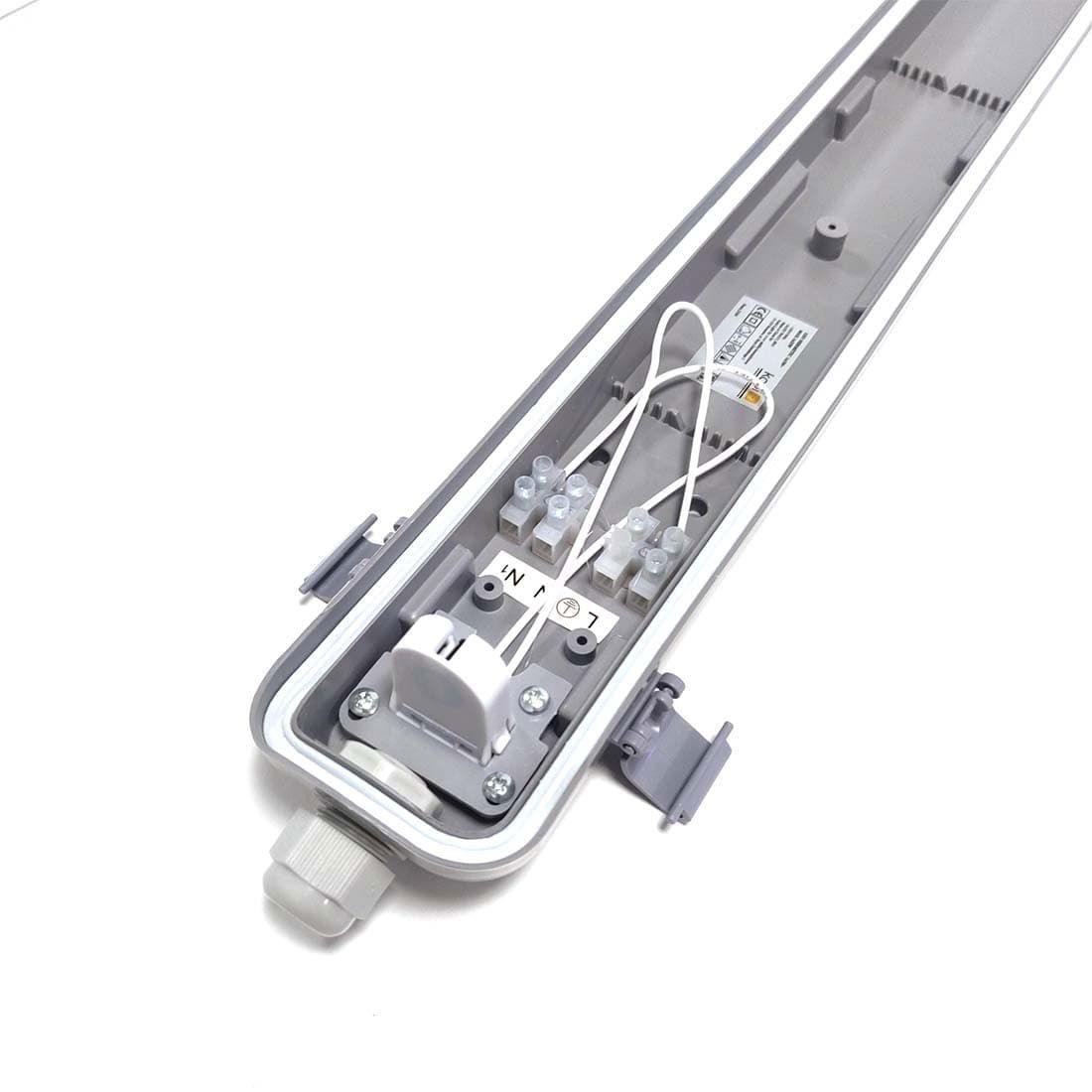 LED Industriarmatur 150cm | Single LED armatur | IP65 | Uden rør LED Lyssrörsarmatur 150cm | Enkel LED Armatur | IP65 | Utan rör