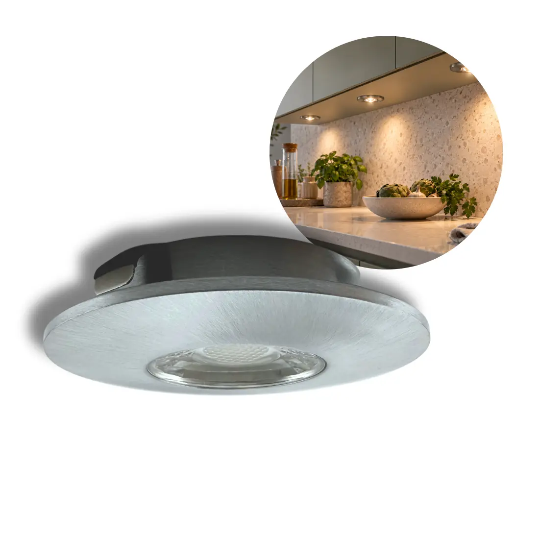 KITCH Meubel Spot | Dimbaar | 2800K | 140lm | 1,5W | Geborsteld Aluminium