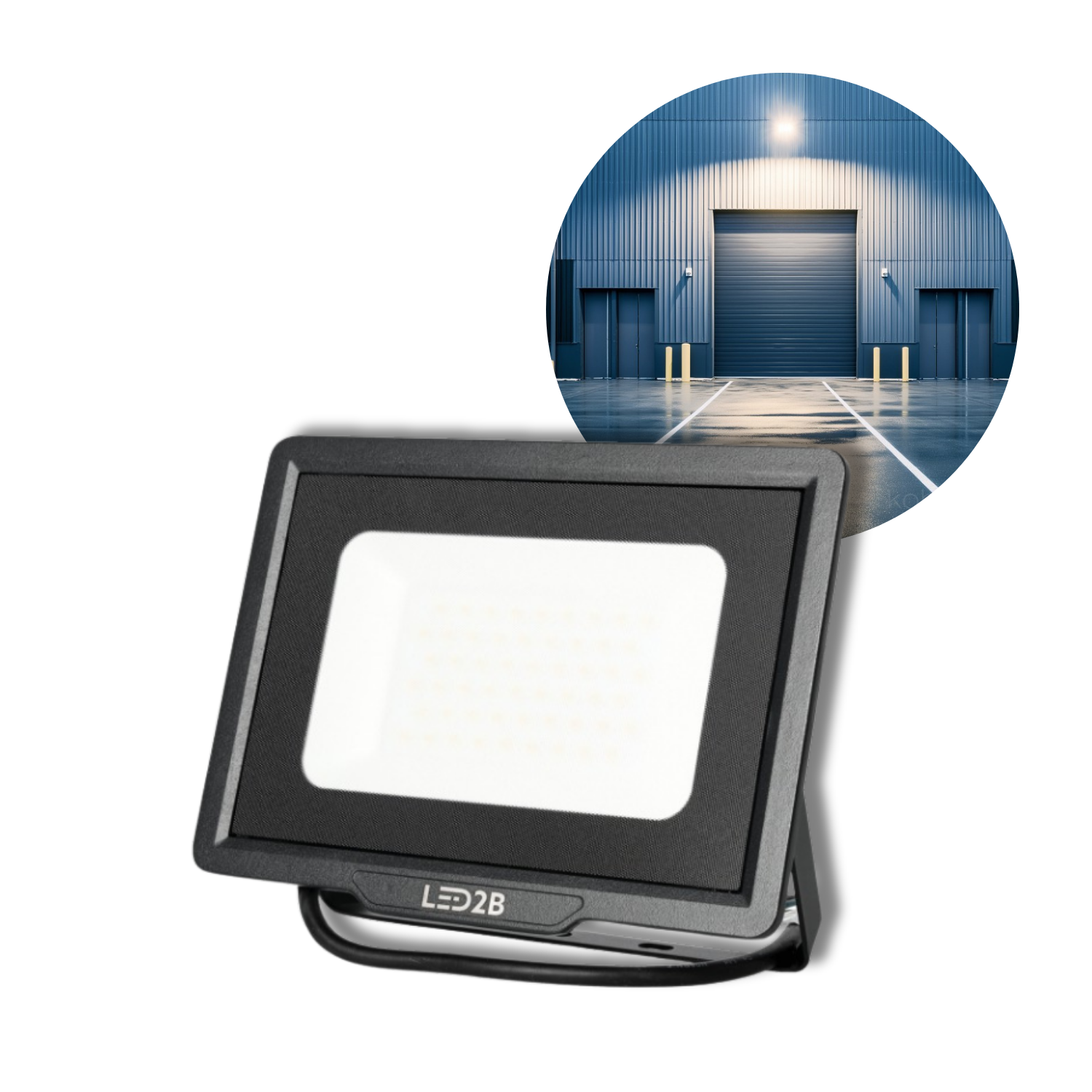 LED Schijnwerper | 6500K | 4250lm | 50W | IP65 | LED2B MH | Zwart