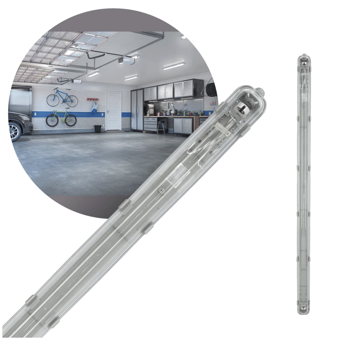 LED Lyssrörsarmatur 150cm | Enkel LED Armatur | IP65 | Utan rör LED Lyssrörsarmatur 150cm | Enkel LED Armatur | IP65 | Utan rör