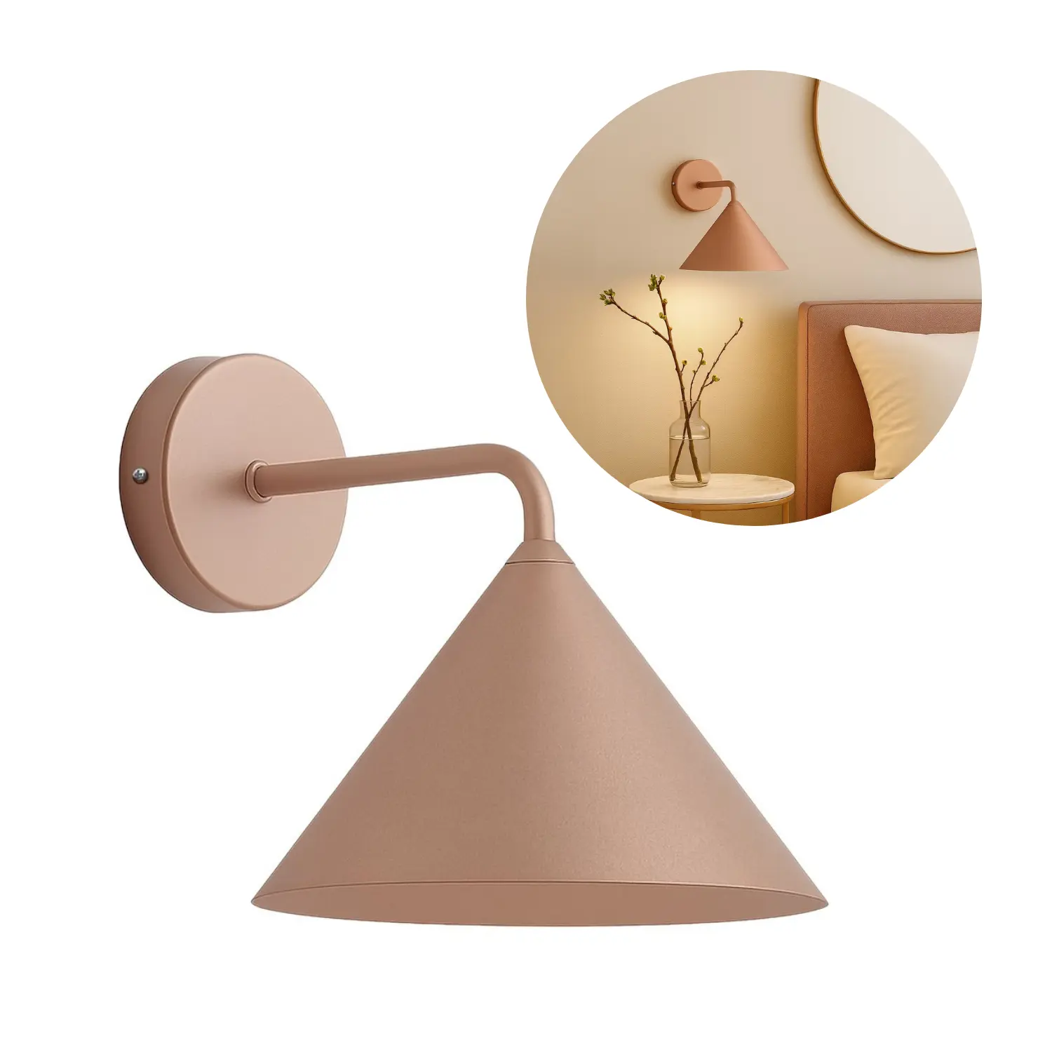 Indendørs Væglampe | 1x GX53 | IP20 | CAPITAL | Rosa Guld