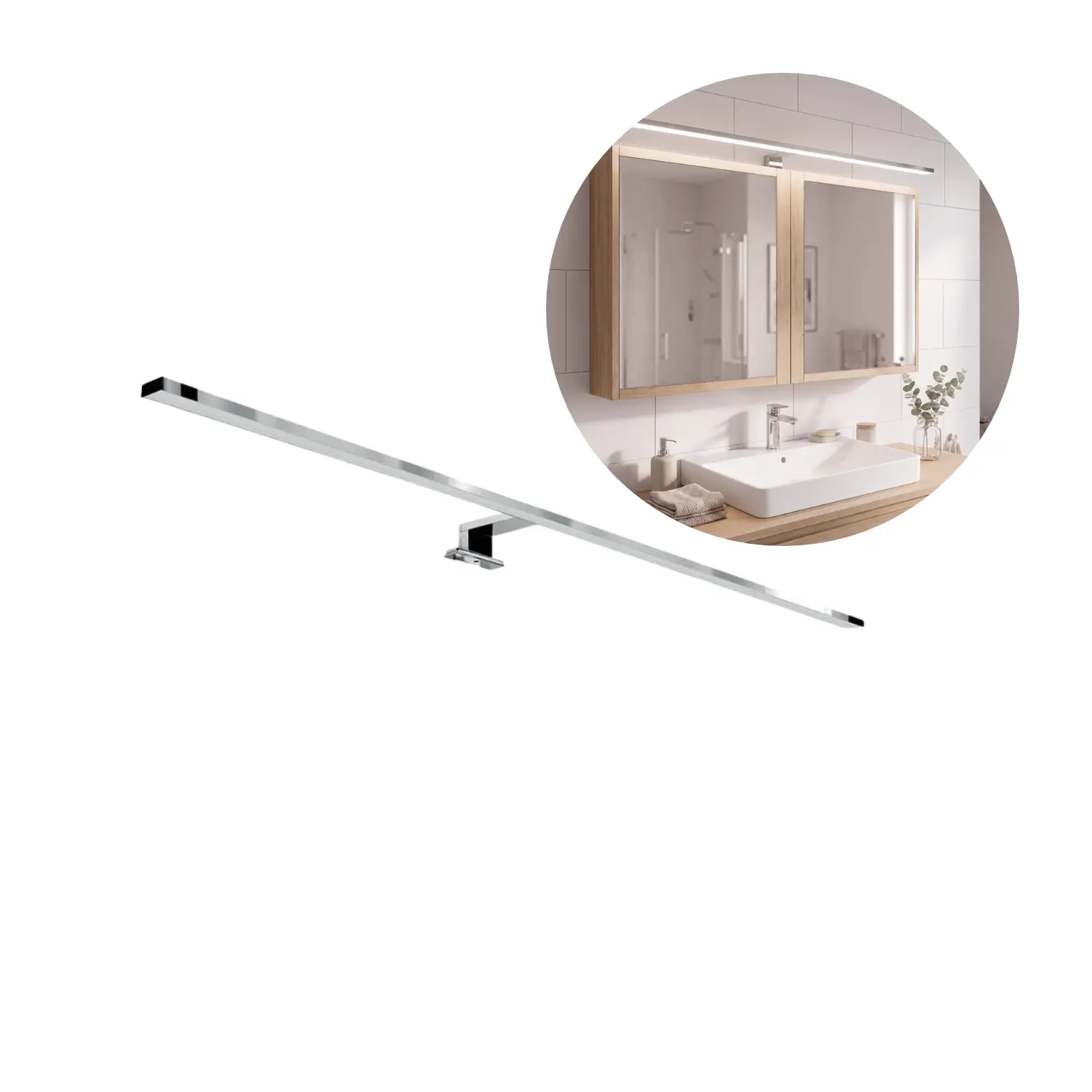 Badeværelsesbelysning | Spejlarmatur | 90 cm | 1650 lm | IP44 | 4100K