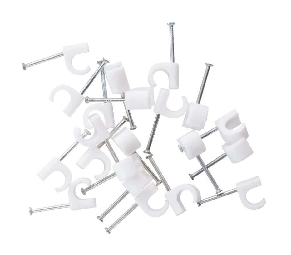 Ledningsclips | 5-7 mm | 20 stk. | Hvid