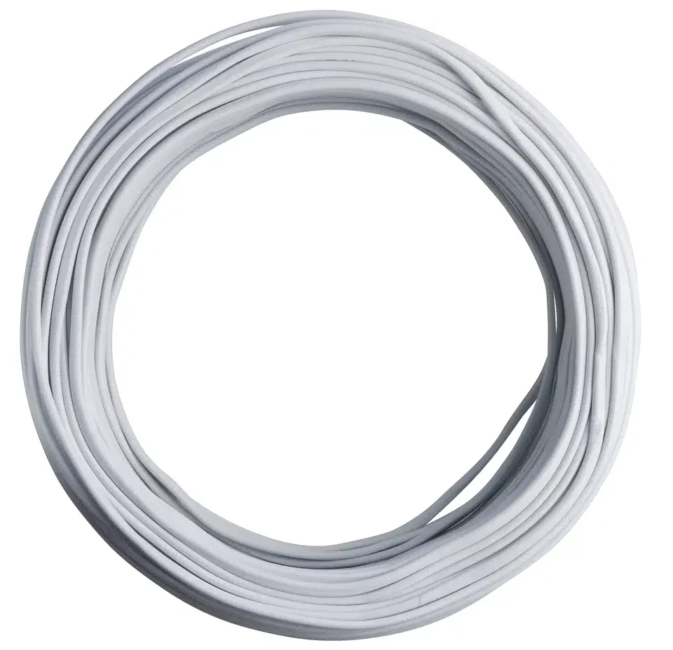 Plastkappeledning | Flad | 2x0,75 mm² | 25m | Hvid