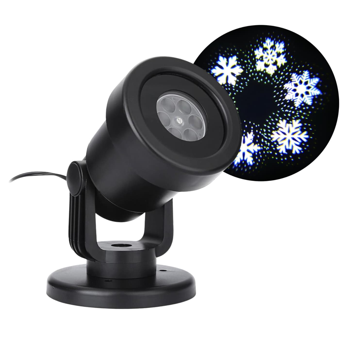 Julbelysning LED-projektor | Snöflingor | 6W | Inkl. 3 m kabel