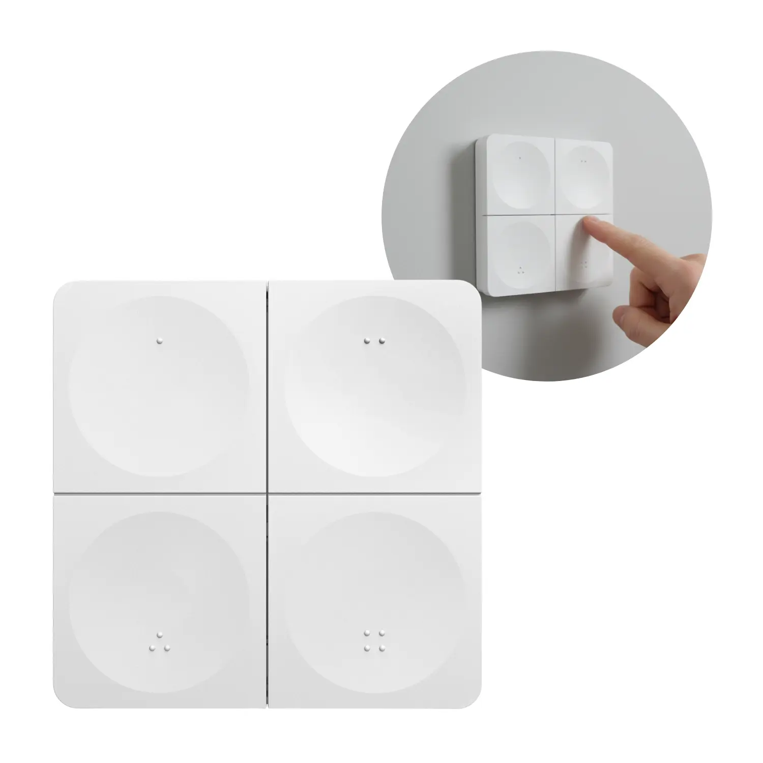 MiBoxer väggpanel | Fjärrkontroll | Mute+CCT | 4 zoner | K4-W | Vit