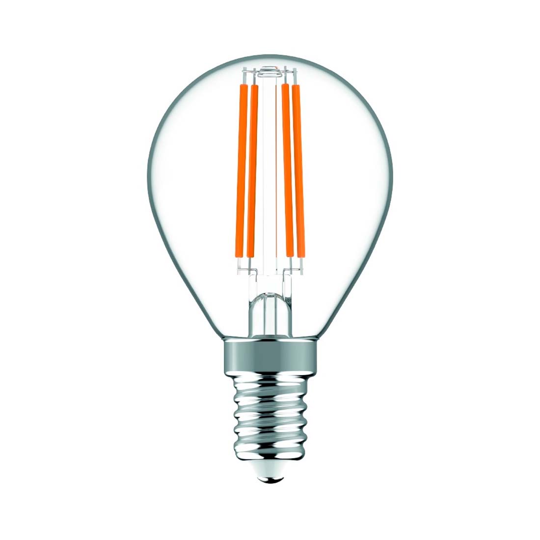 E14 Pære - Mini Globe - Filament - LED - 4.9W