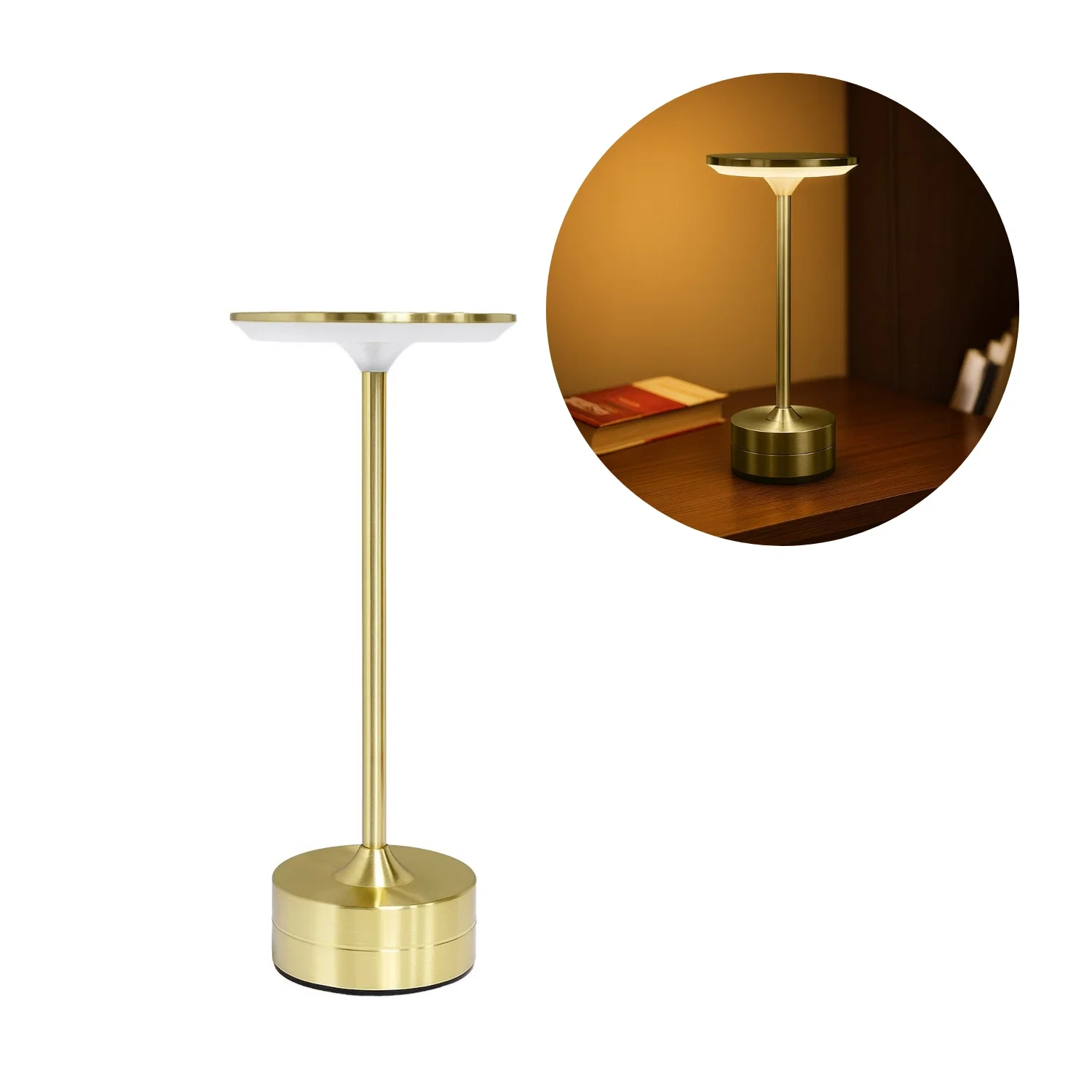 Bordlampe Batteri 3CCT 250lm 2 5W Guld Bordlampe Batteri 3CCT 250lm 2 5W Guld