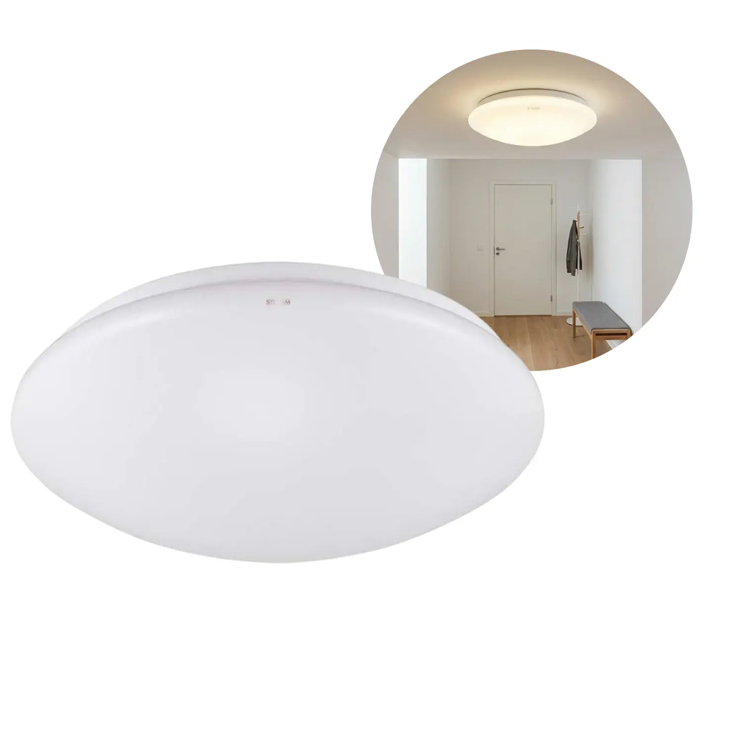 Plafondlamp | LED | Ø330mm | Wit | 2xE27 (max.2x15w)